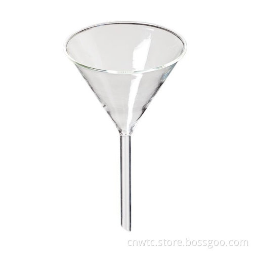 Borosilicate Glass Funnel: Sizes 60mm, 75mm, 90mm, 100mm, 120mm - Heavy Wall Funnel with Short Stem